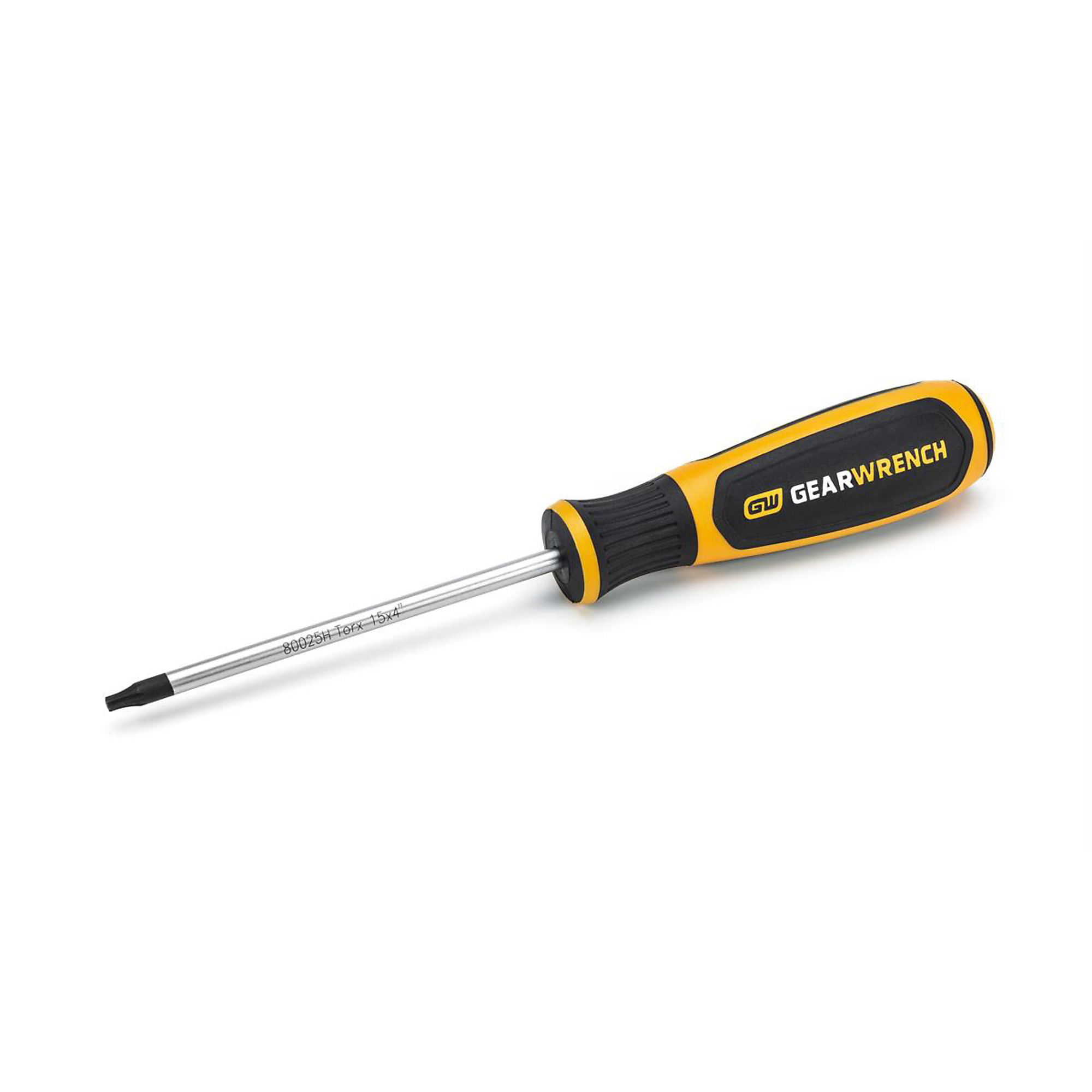 GearWrench T15 x 4in. Torx Dual Material Screwdriver, Model# KDT80025H